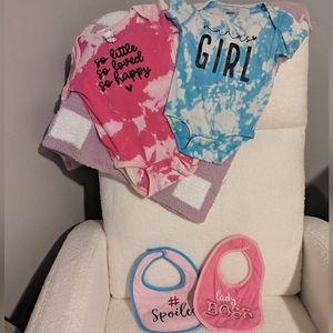 Baby girl onesie/bib set